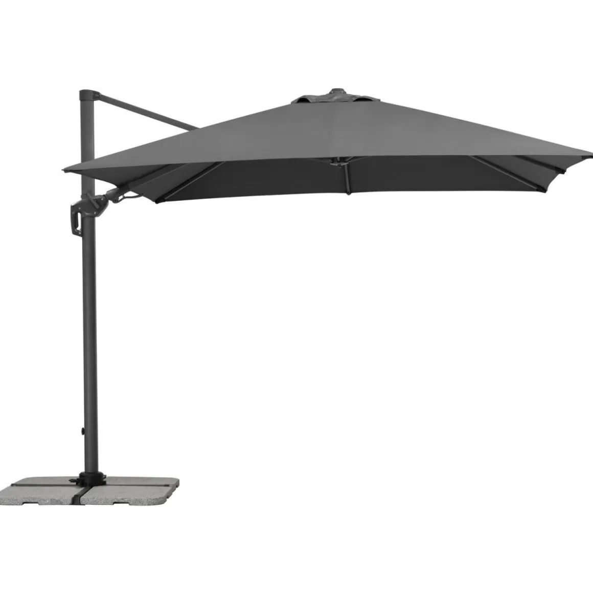 Schneider Schirme Ampelschirm Rhodos Twist 300 x 300 cm Anthrazit