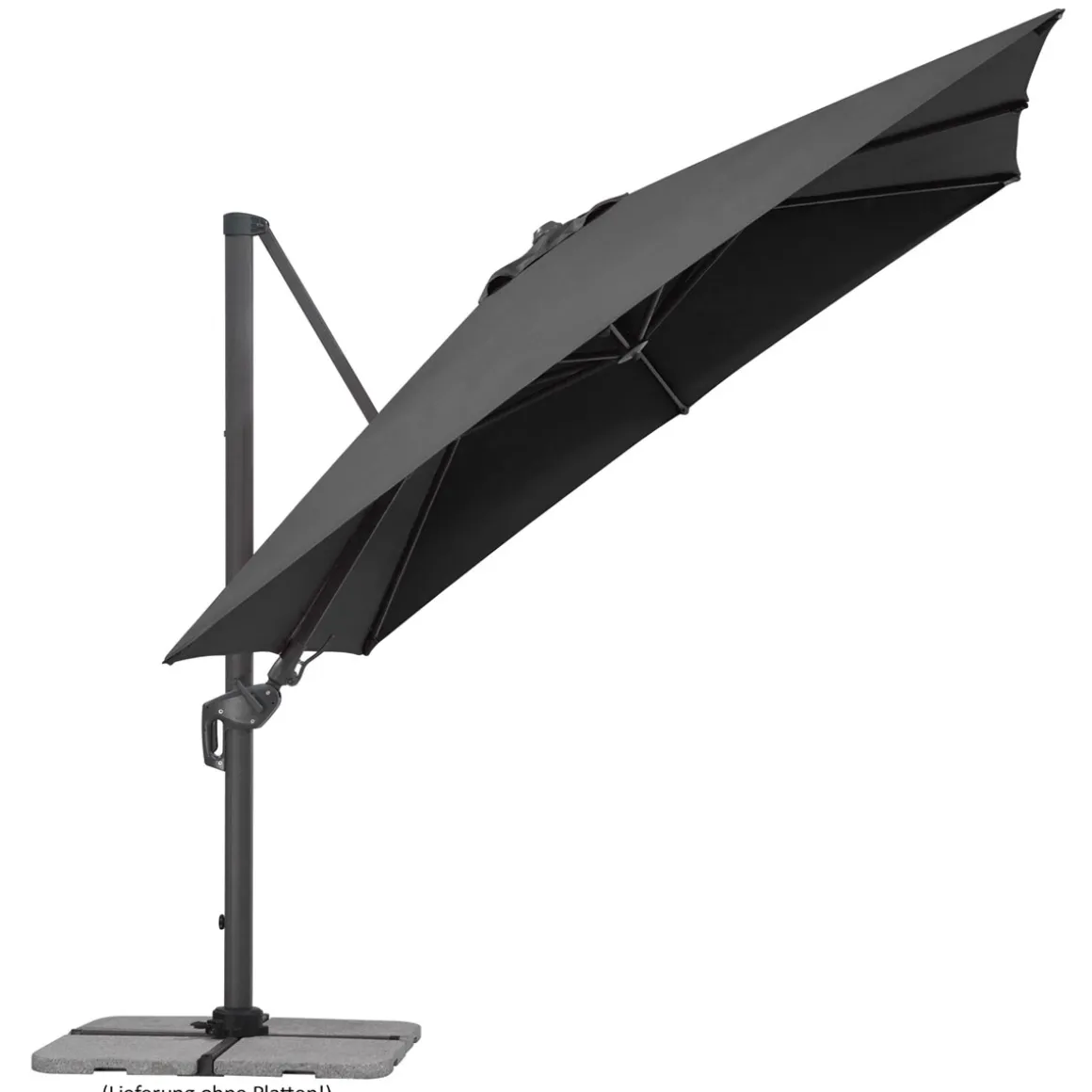 Schneider Schirme Ampelschirm Rhodos Twist 300 x 300 cm Anthrazit