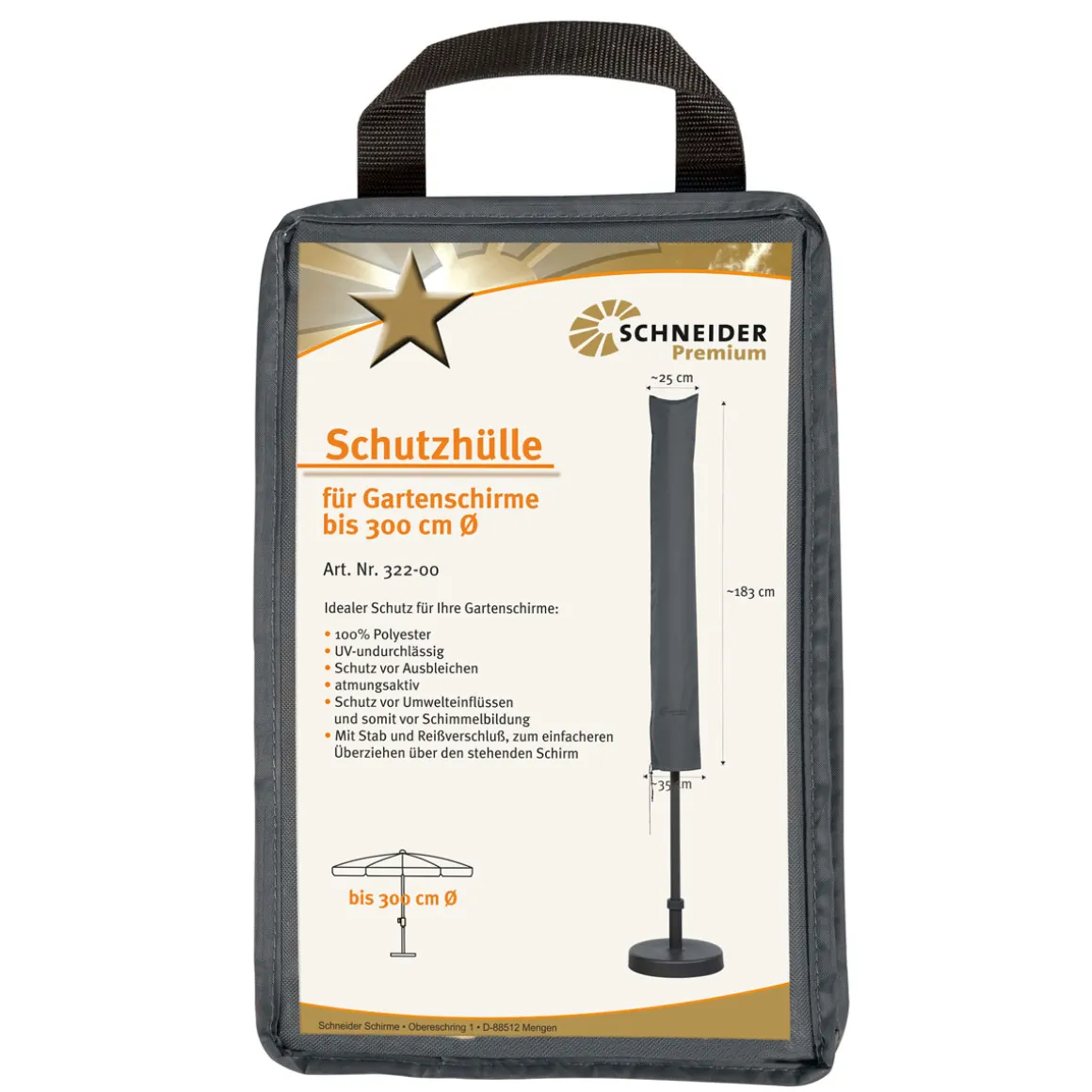 Schneider Schirme Premium-Schutzhülle bis Durchmesser 300 cm