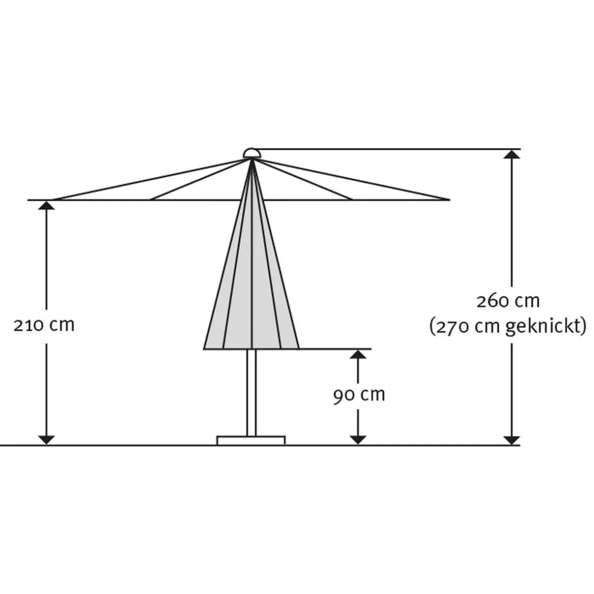 Schneider Schirme Sonnenschirm Harlem 270 cm natur