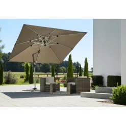 Schneider Schirme Sonnenschirm Monaco 300 x 300 cm granitgrau