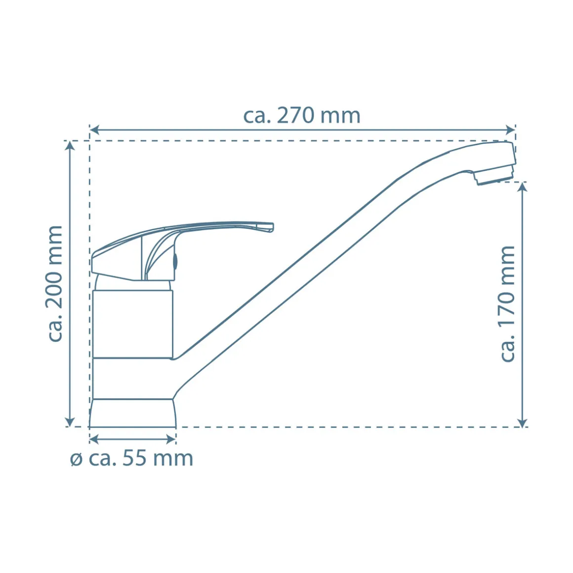 Schütte Spültischarmatur „Grande“ chrom 360° schwenkbar
