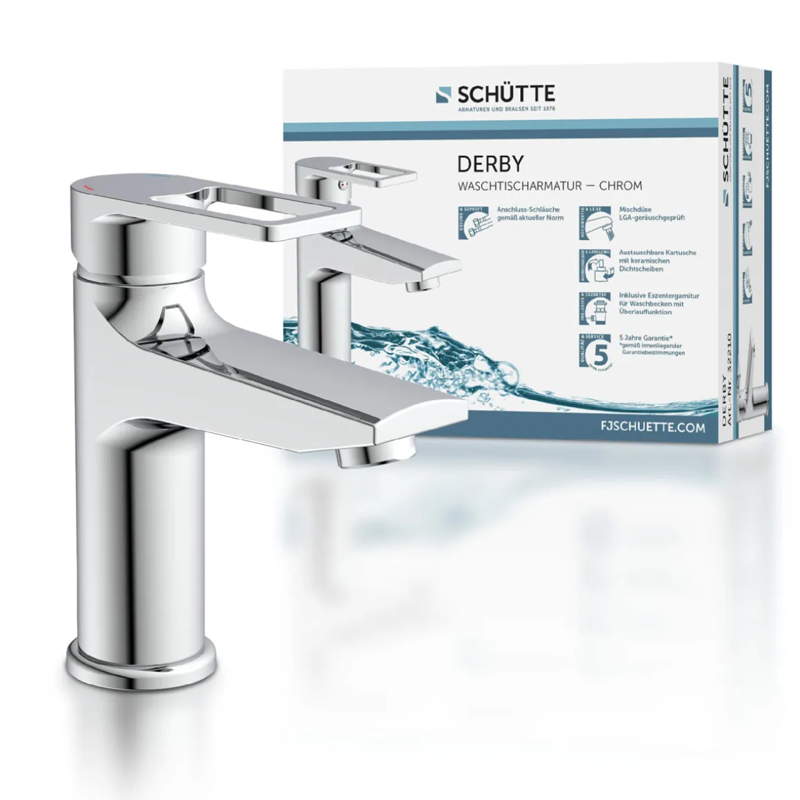 Schütte Waschtischarmatur „Derby“ chrom