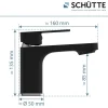 Schütte Waschtischarmatur „Madagaskar“ schwarz/chrom