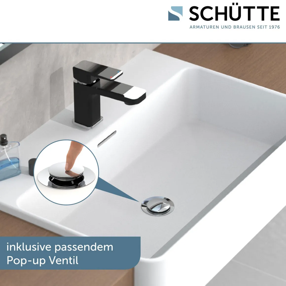 Schütte Waschtischarmatur „Madagaskar“ schwarz/chrom
