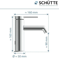 Schütte Waschtischarmatur „Los Angeles“ chrom Eco-Click-Funktion