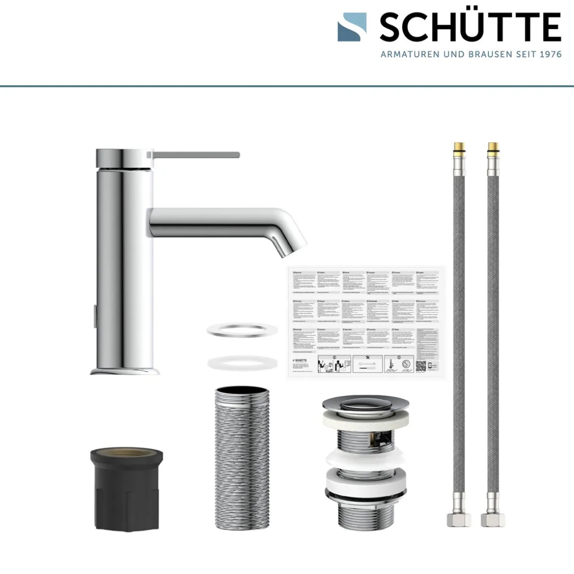 Schütte Waschtischarmatur „Los Angeles“ chrom Eco-Click-Funktion