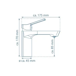 Schütte WT-Armatur Stilo,chrom, Kartusche mit