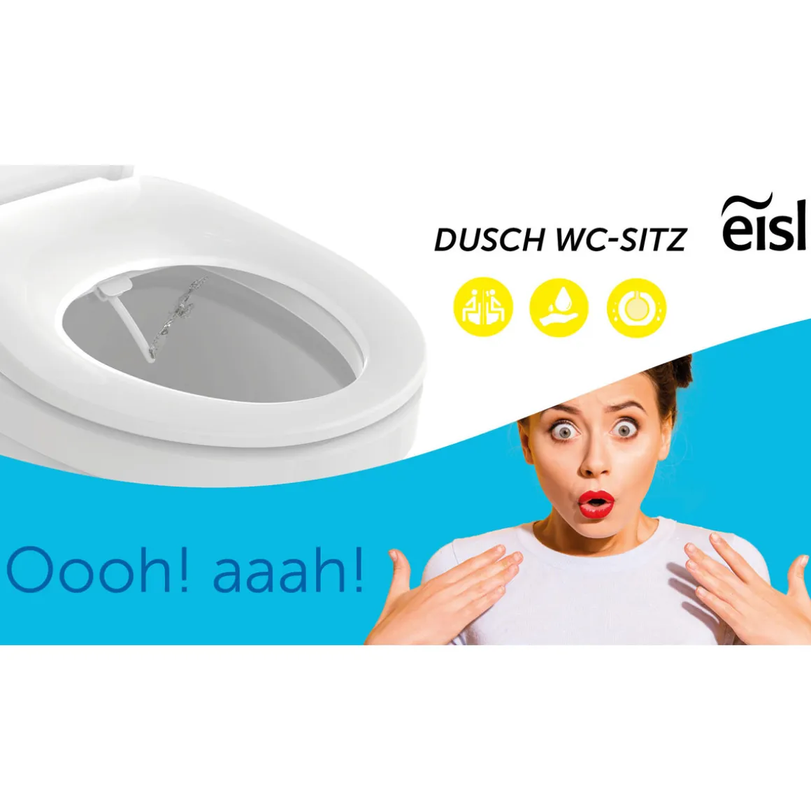 Schütte Dusch WC-Aufsatz mit Absenkautomatik und Schnellverschluss