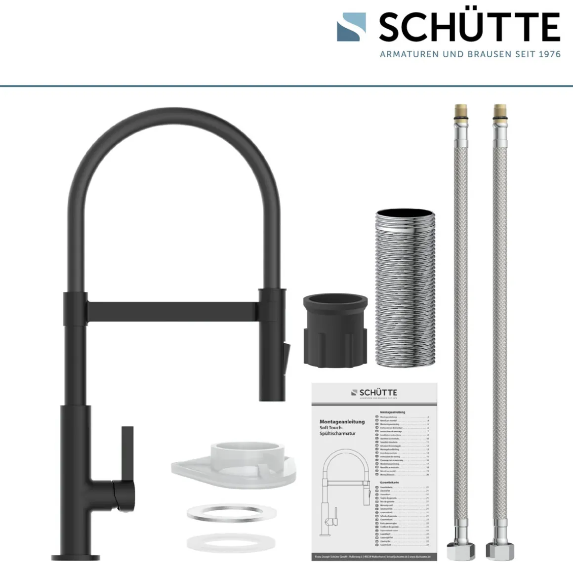 Schütte Küchenarmatur Miami schwarz matt