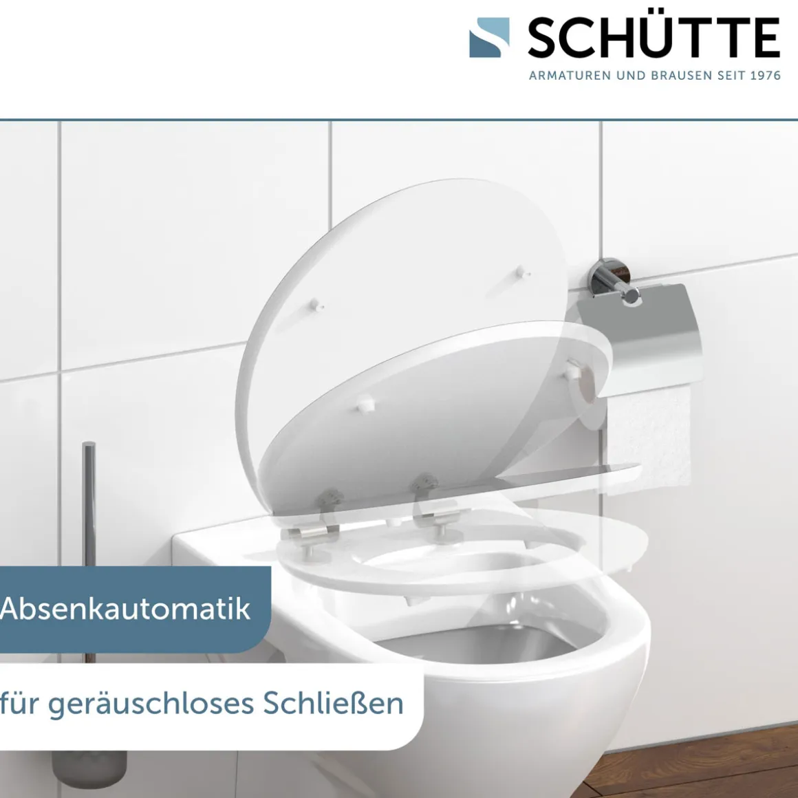 Schütte MDF HG WC-Sitz BLACK STONE mit Absenkautomatik