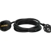 Schuko-Verlängerung H05VV-F3G1 2m schwarz