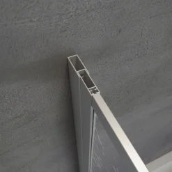 Schulte Badewannenfaltwand 3-teilig 1288 x 1400 mm mit Seitenwand und Deckenstütze