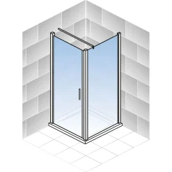 Schulte Drehtür Alexa Style 2.0 inkl Seitenwand 90 x 90 cm