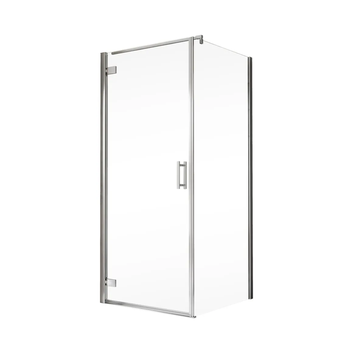Schulte Drehtür pendelbar mit Seitenwand Toura 80 x 80 x 200 cm chrom Anschlag links
