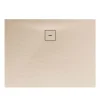 Schulte Eck-Duschwanne Rechteck Steinstruktur 140 x 4 x 90 cm sandfarben