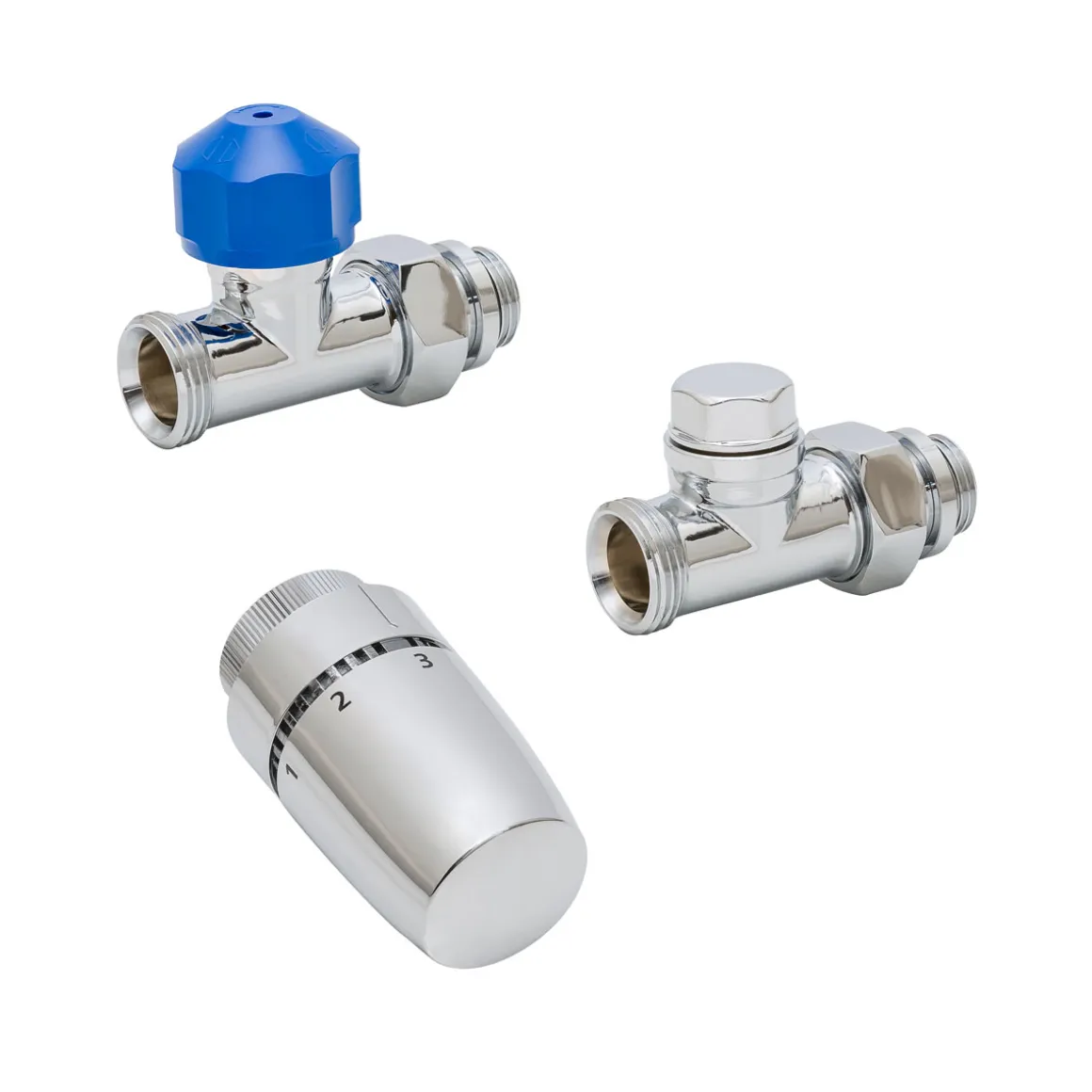 Schulte ExpressPlus Thermostat-Set Durchgang verchromt