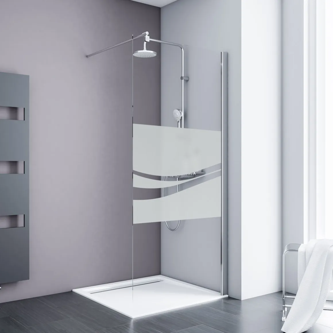 Schulte Walk In Alexa Style 2,0 190 x 100 cm chrom Liane