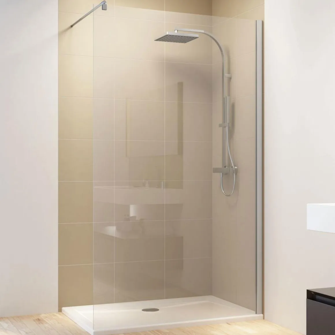 Schulte Walk In MasterClass M8 200 x 100 cm chromoptik klar