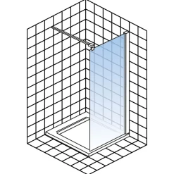 Schulte Walk In Toura 100 x 200 cm chrom