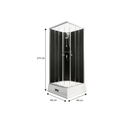 Schulte Wellnesskabine Korfu II Boiler und Pumpe schwarz