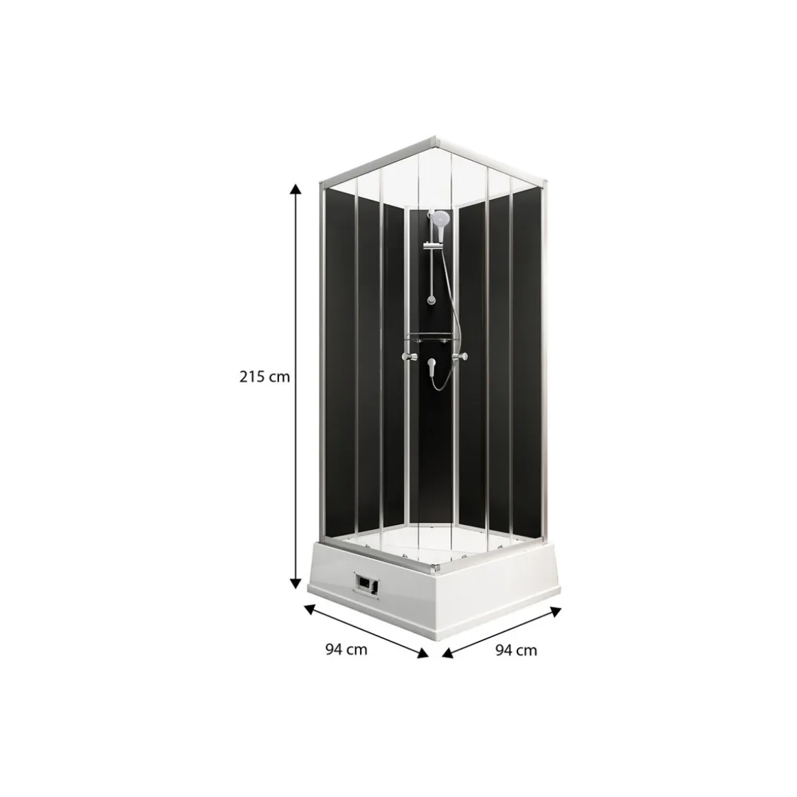 Schulte Wellnesskabine Korfu II Boiler und Pumpe schwarz