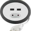 Schwaiger Euroverlängerung mit 2 x USB Anschluss weiß