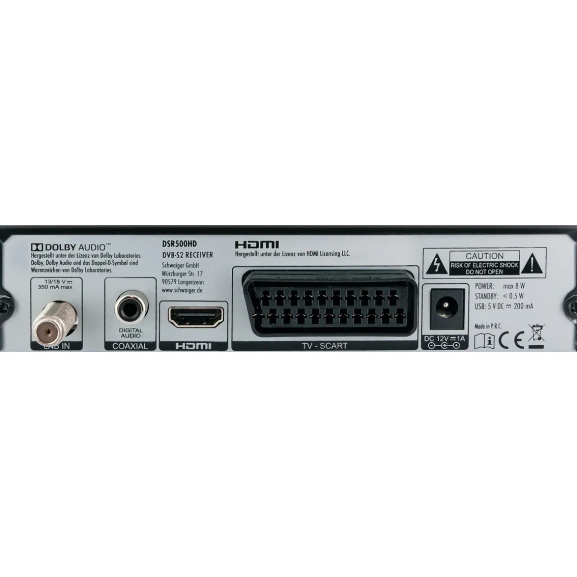 Schwaiger FULL HD Satellitenreceiver mit USB Anschluss