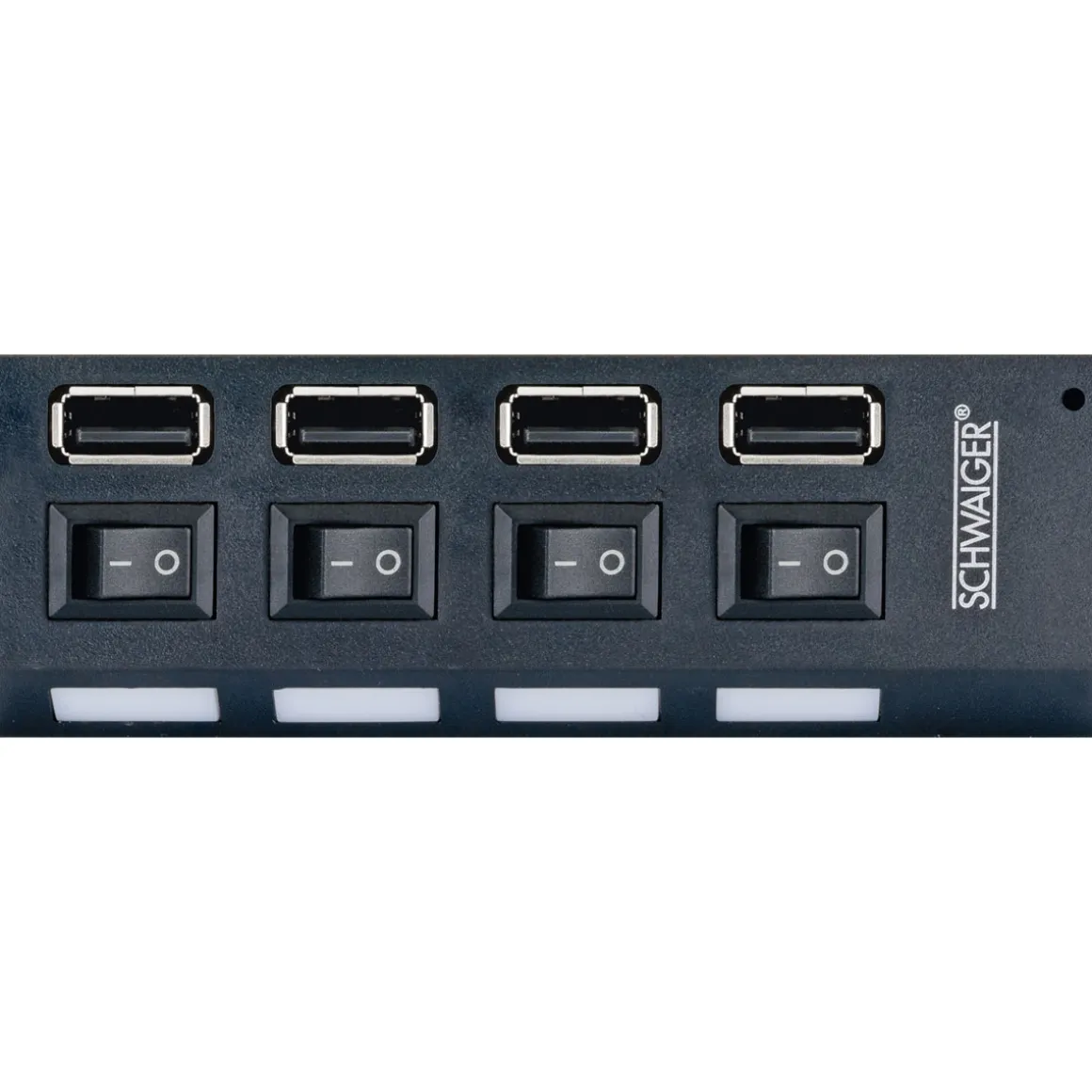 Schwaiger Hub USB 2.0 4-fach schwarz
