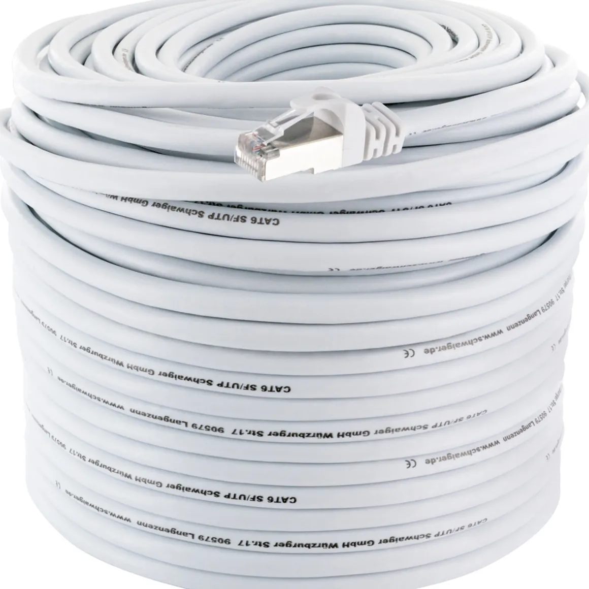 Schwaiger Netzwerkkabel CAT6 50 m weiß
