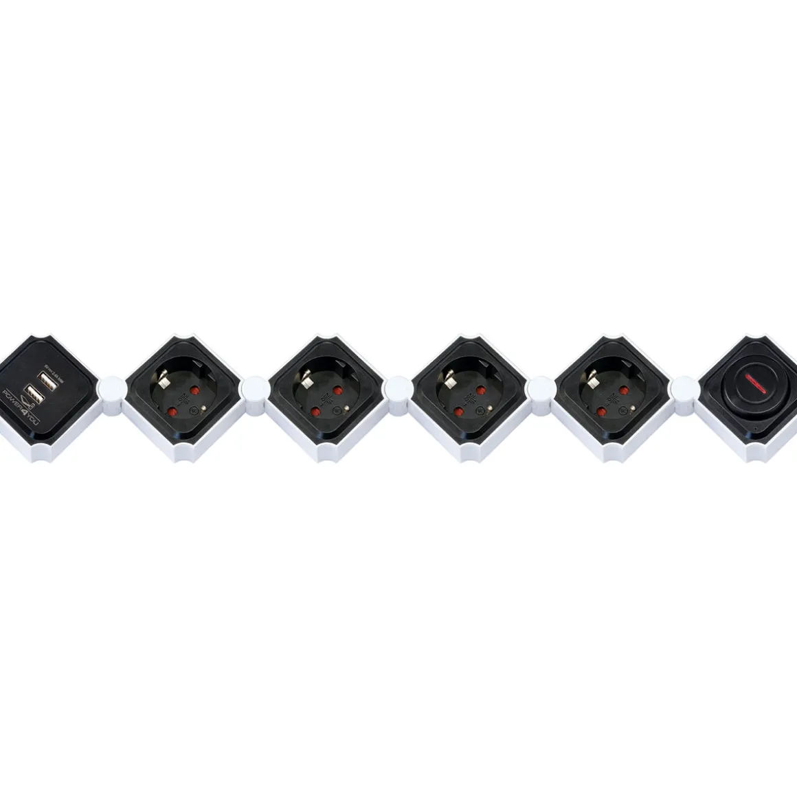 Schwaiger Steckdosenleiste mit USB schwarz
