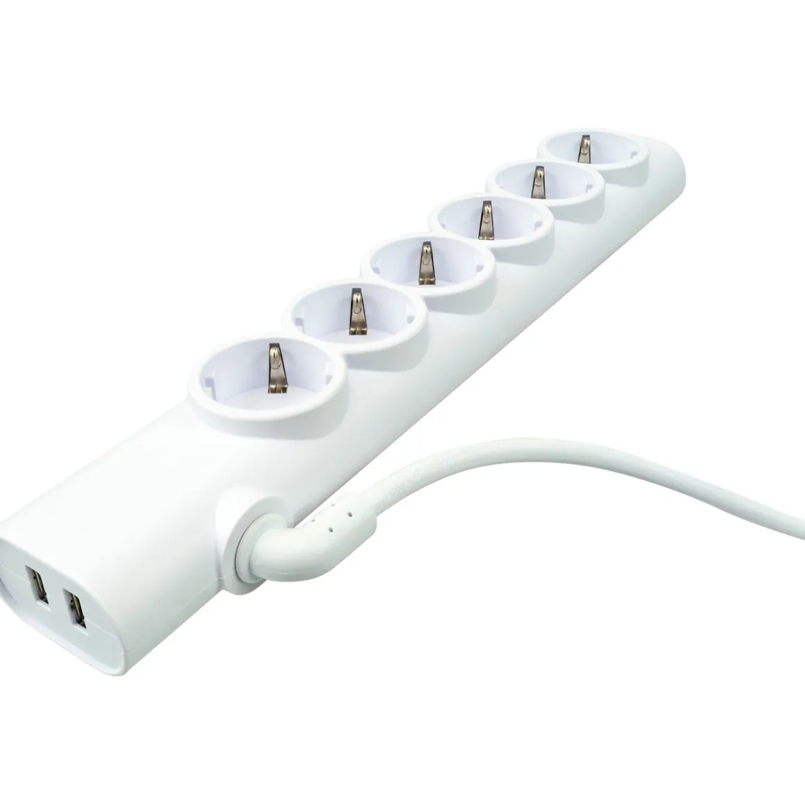 Schwaiger Steckdosenleiste 6-fach mit 2-fach USB