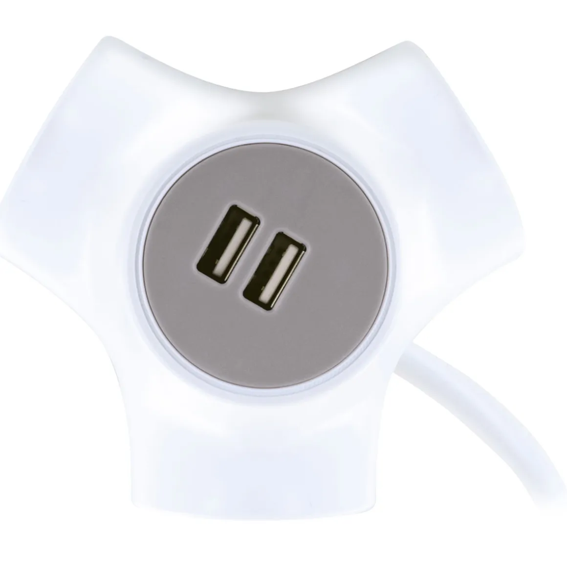 Schwaiger Steckdosenwürfel 3-fach mit 2-fach USB
