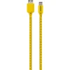 Schwaiger Sync und Ladekabel Typ C mit Maßband 1,2 m gelb