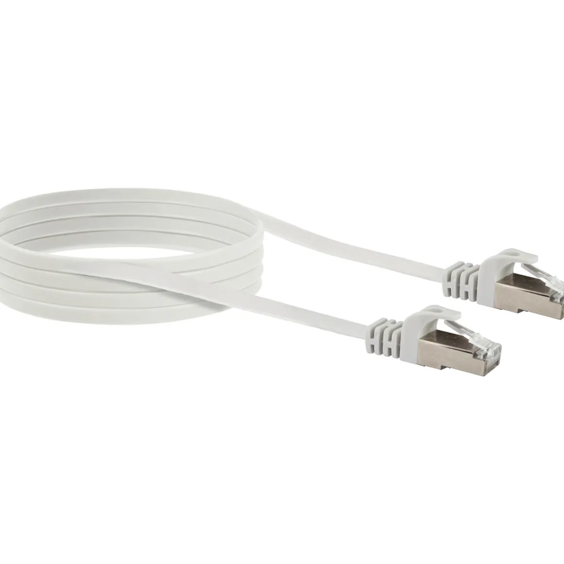 Schwaiger Ntzwerk-Flachkabel CAT6,10m weiß