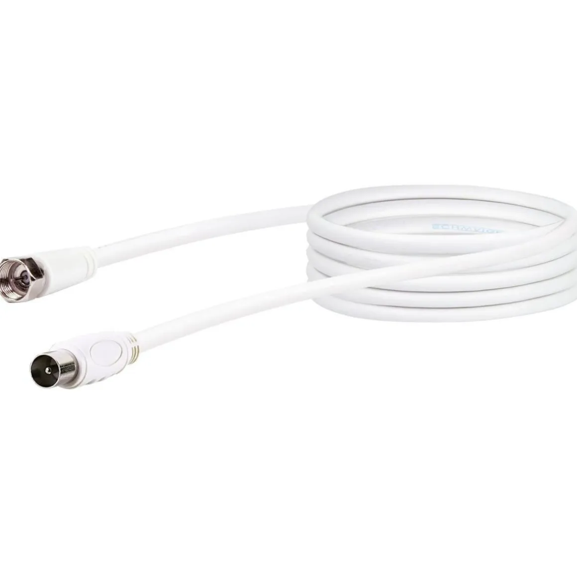 Schwaiger SAT-Antennenkabel 75 dB 3 m weiß mit F-Stecker und IEC Stecker