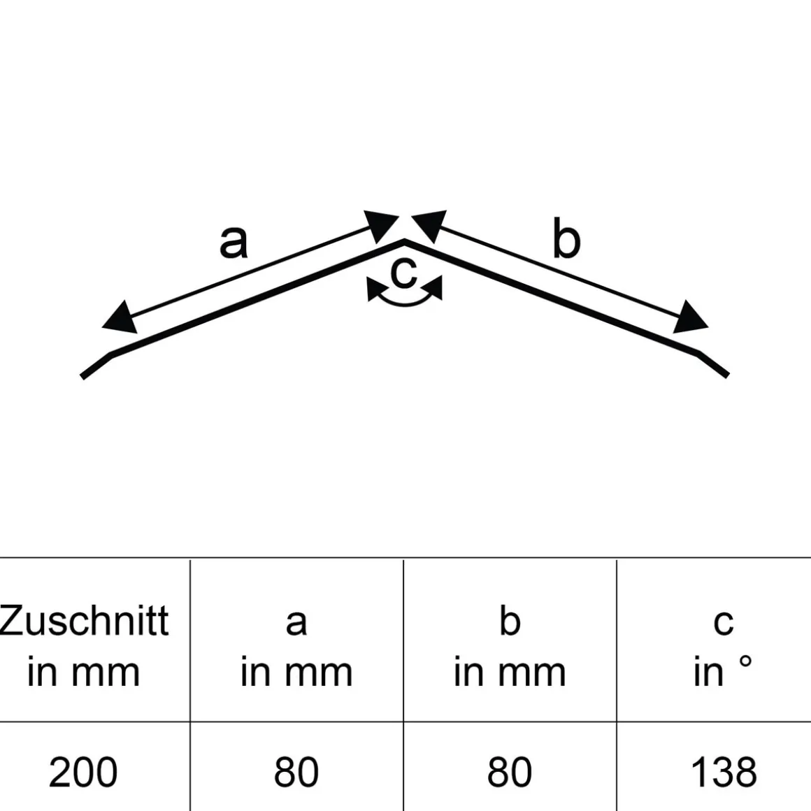 SDF Firstblech 200 x 8 x 8 cm