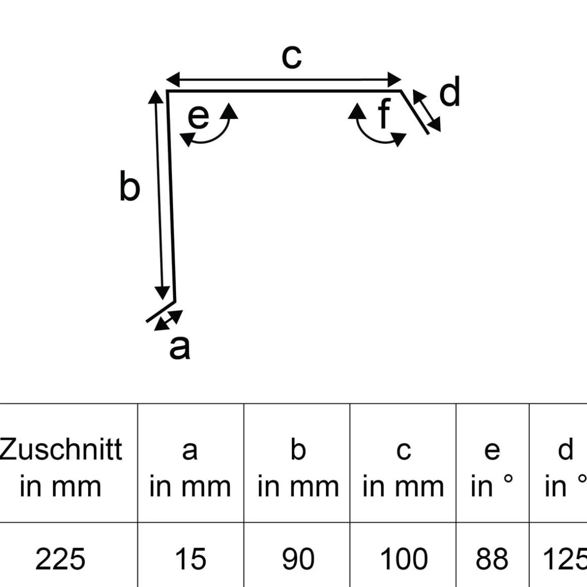 SDF Ortgangblech 200 x 9 x 10 cm