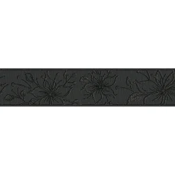 Selbstklebende-Borte Blume schwarz Glitter 5 m