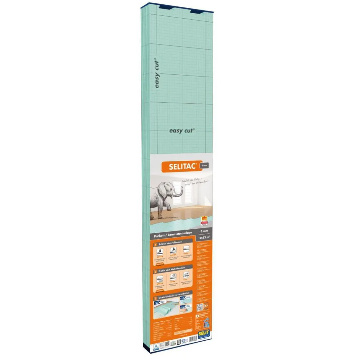 Selit SELITAC 3 mm Parkett-/Laminatunterlage 9m²