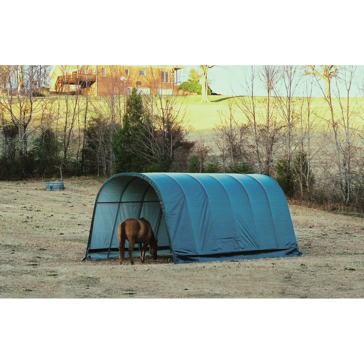 ShelterLogic Weidezelt Run-In-Shed 29,2m² 730x400x300cm Grün