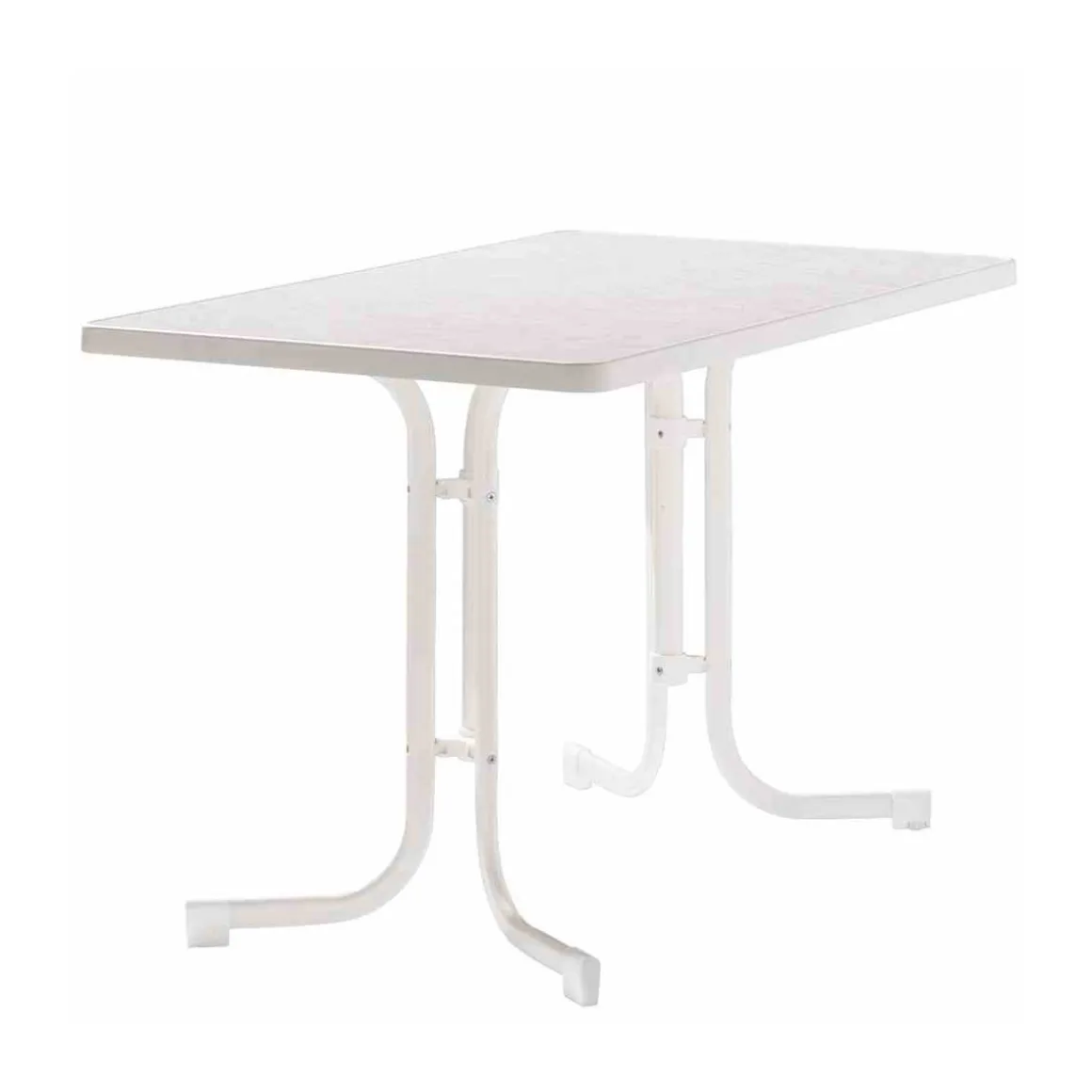 SIEGER Boulevardtisch 133 115 x 70 x 72 cm höhenverstellbar weiß