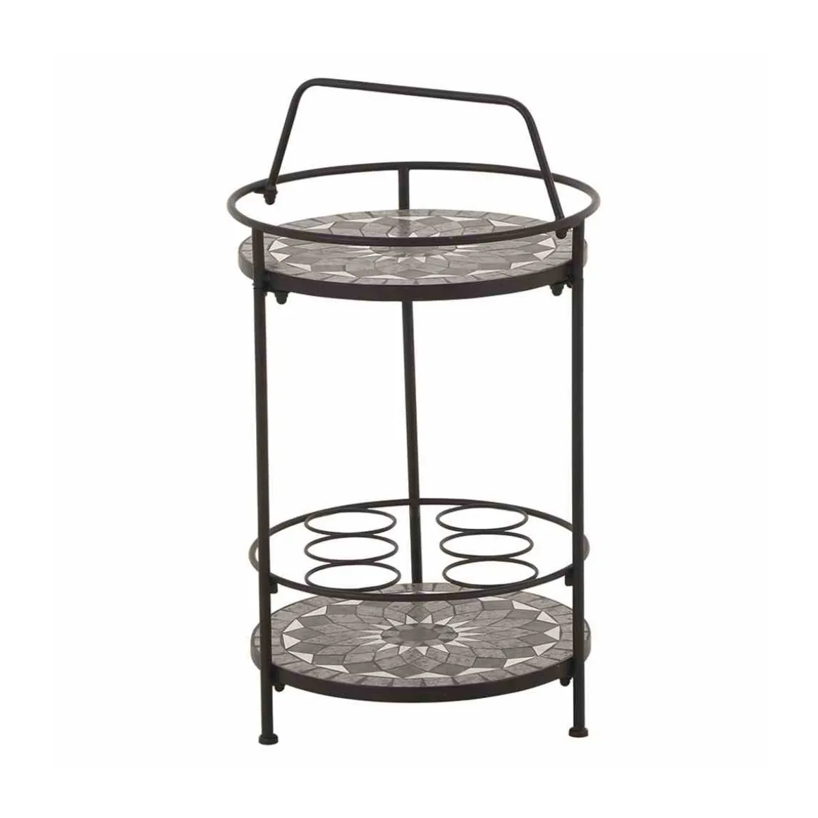 Siena Garden Beistelltisch Como 42 x 74 cm schwarz
