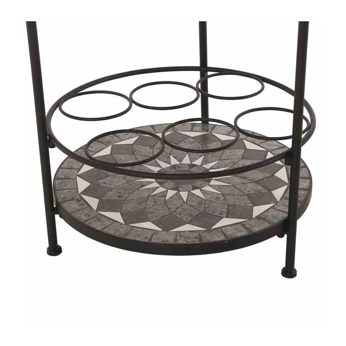 Siena Garden Beistelltisch Como 42 x 74 cm schwarz