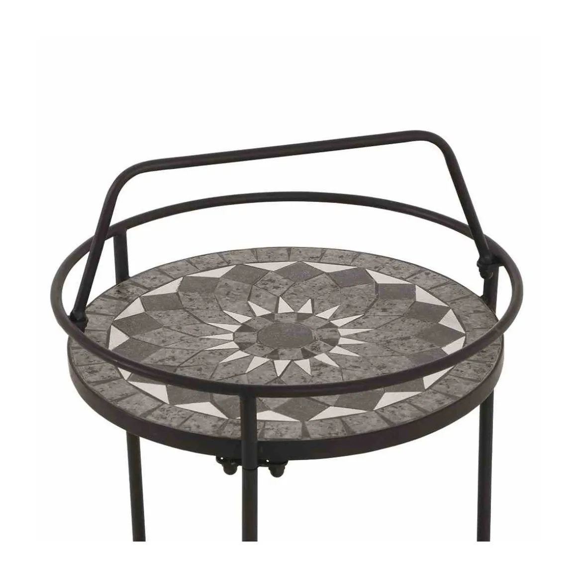 Siena Garden Beistelltisch Como 42 x 74 cm schwarz