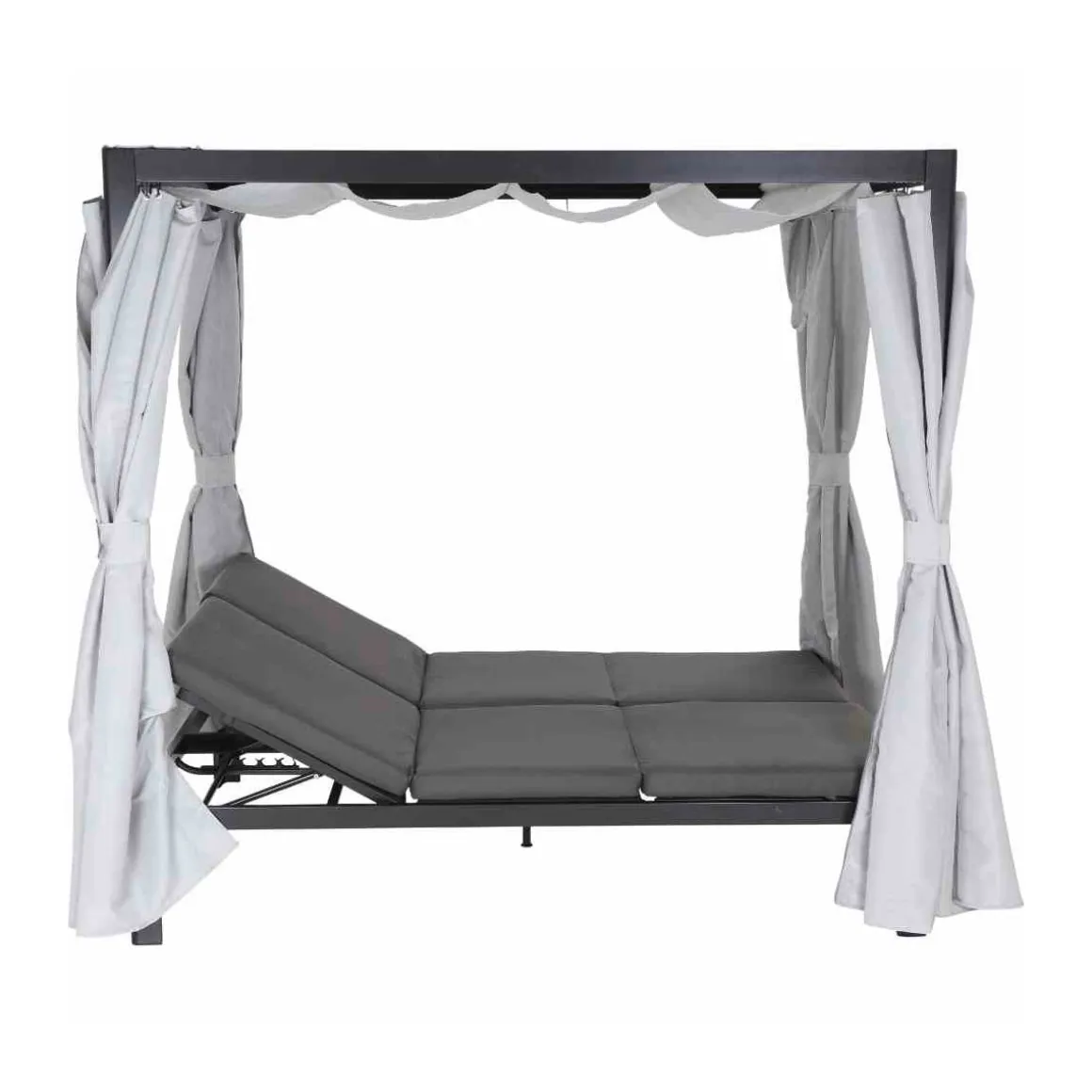 Siena Garden Sofabett „Waikiki“, mehrfach verstellbar, anthrazit/grau