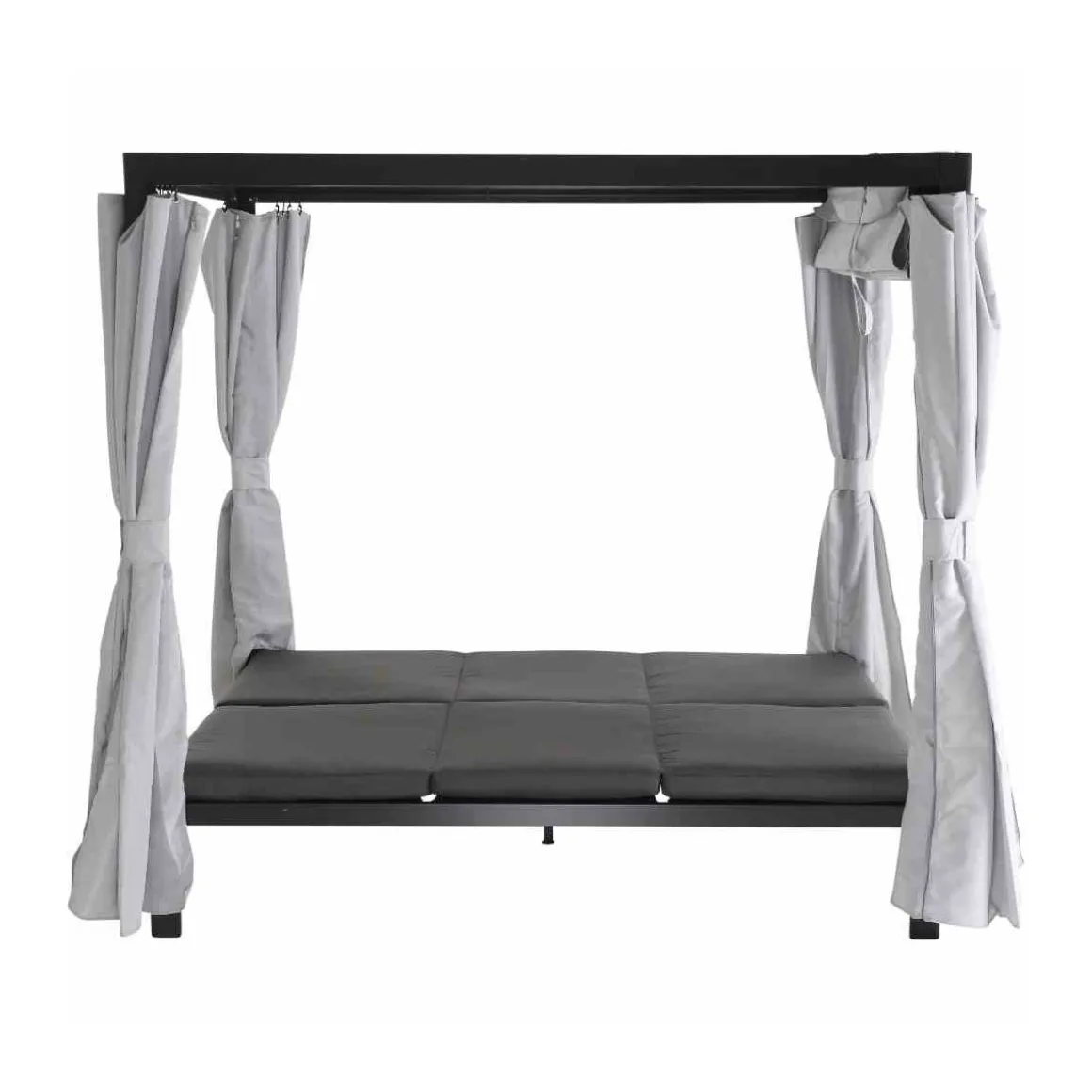 Siena Garden Sofabett „Waikiki“, mehrfach verstellbar, anthrazit/grau