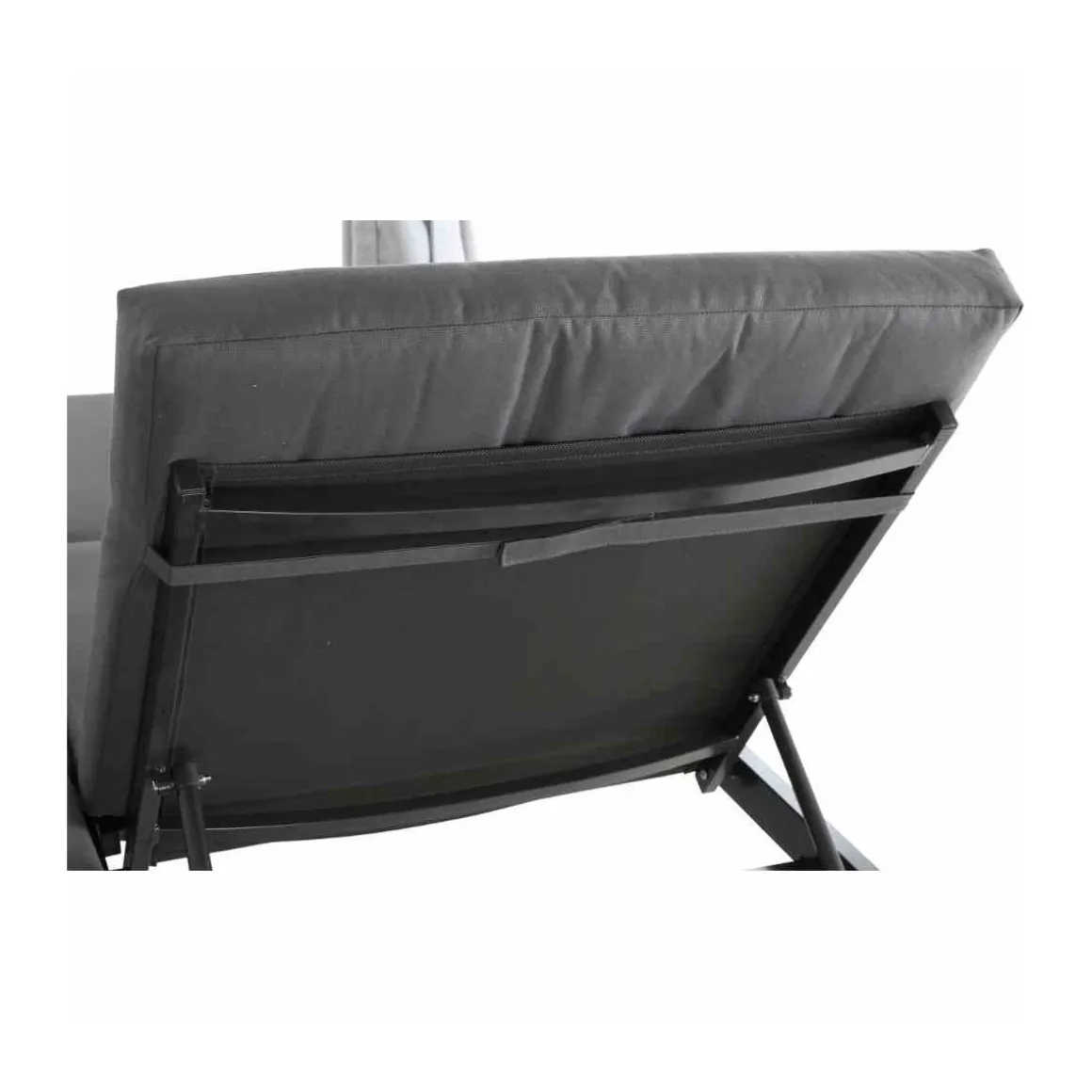 Siena Garden Sofabett „Waikiki“, mehrfach verstellbar, anthrazit/grau