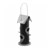 Siena Garden Vogelfuttersäule „Black Line“ für Mischfutter, 25 cm