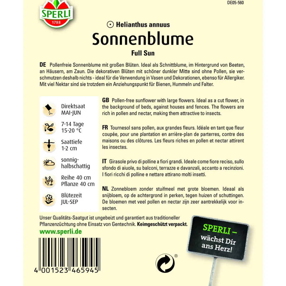 Sonnenblume Full Sun 180-200 cm